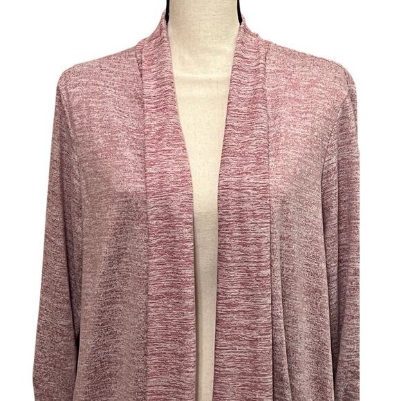 Bobeau Open Front 3/4 Sleeve Mauve Sweater Size 2X - Picture 3 of 8